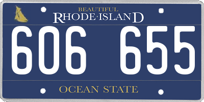 RI license plate 606655