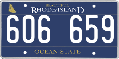 RI license plate 606659