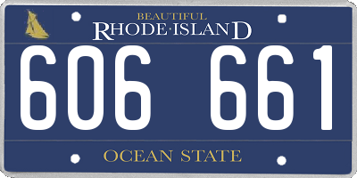 RI license plate 606661
