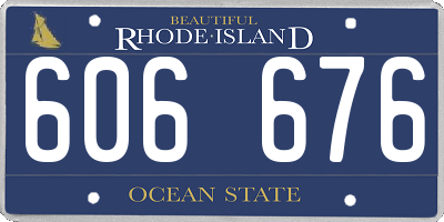 RI license plate 606676