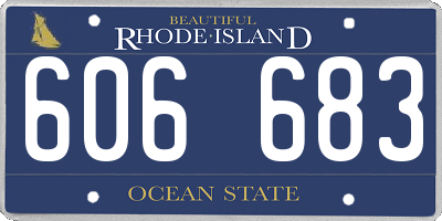 RI license plate 606683