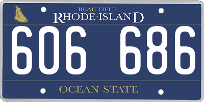 RI license plate 606686