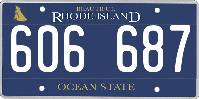 RI license plate 606687