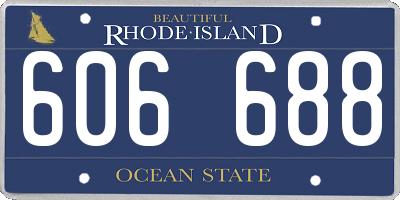 RI license plate 606688