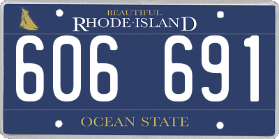 RI license plate 606691