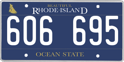 RI license plate 606695