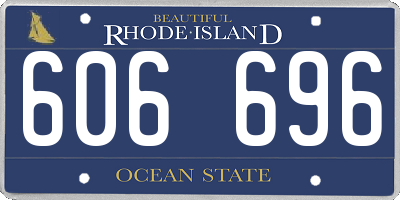 RI license plate 606696