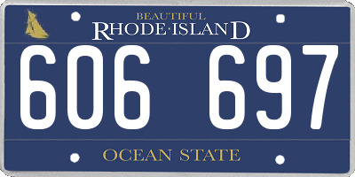 RI license plate 606697