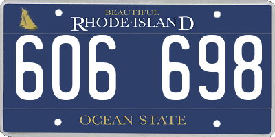 RI license plate 606698