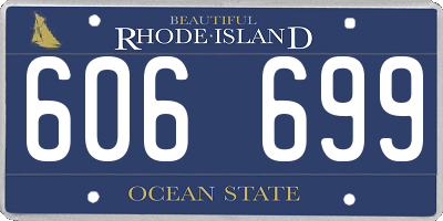 RI license plate 606699