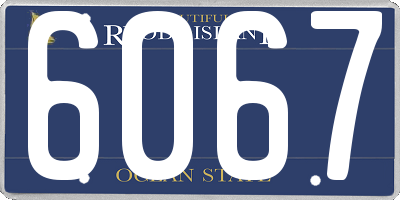 RI license plate 6067