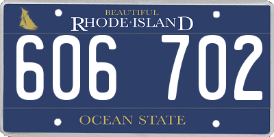 RI license plate 606702