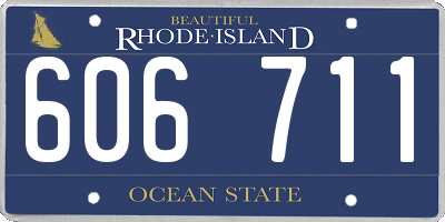 RI license plate 606711