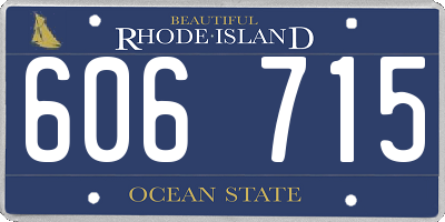 RI license plate 606715