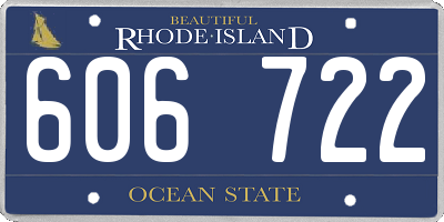 RI license plate 606722