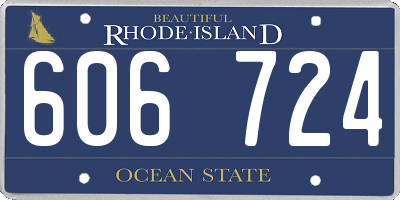 RI license plate 606724