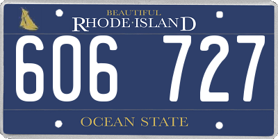 RI license plate 606727