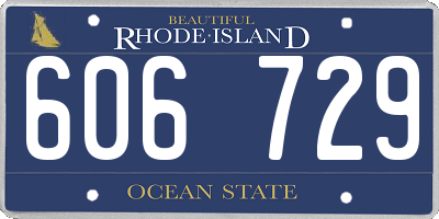 RI license plate 606729