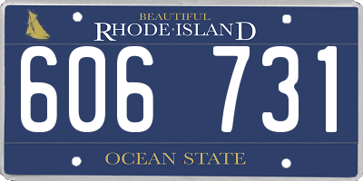 RI license plate 606731