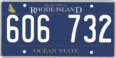 RI license plate 606732