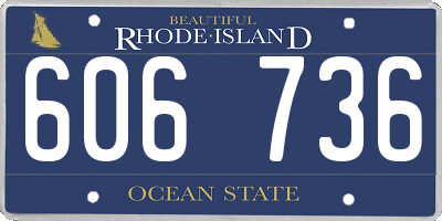 RI license plate 606736