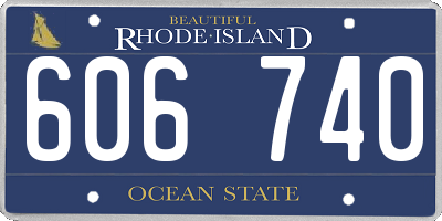 RI license plate 606740