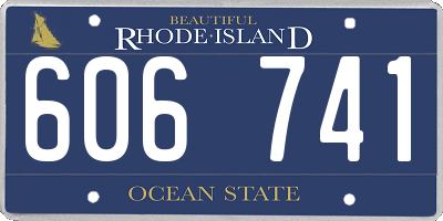 RI license plate 606741