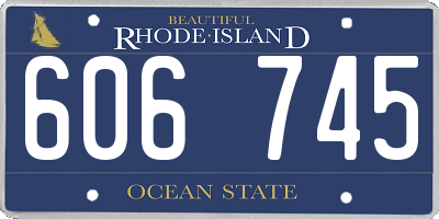 RI license plate 606745