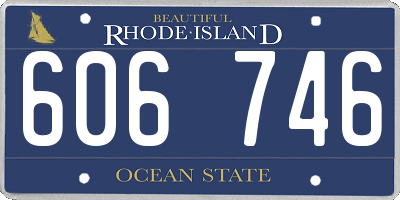 RI license plate 606746
