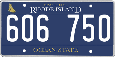 RI license plate 606750