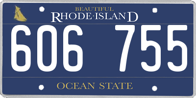 RI license plate 606755