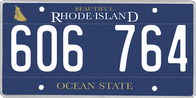RI license plate 606764