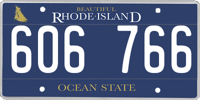 RI license plate 606766
