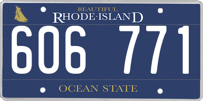 RI license plate 606771