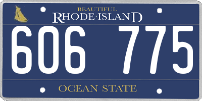 RI license plate 606775
