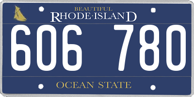RI license plate 606780