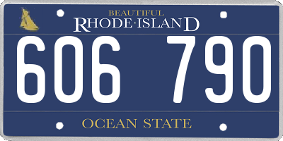 RI license plate 606790