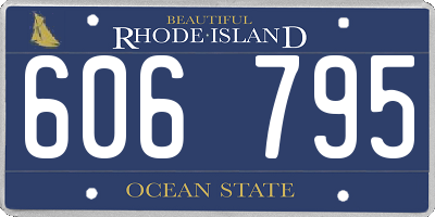 RI license plate 606795