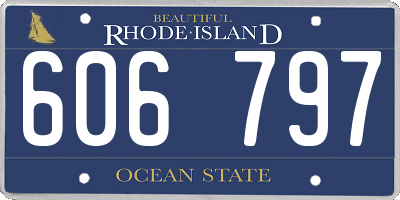 RI license plate 606797