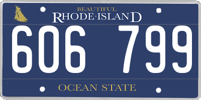 RI license plate 606799