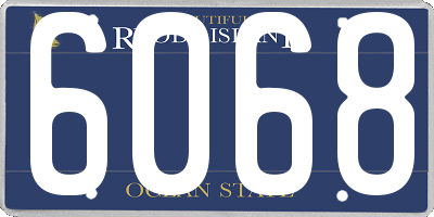RI license plate 6068