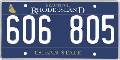 RI license plate 606805