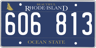 RI license plate 606813