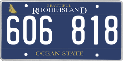 RI license plate 606818