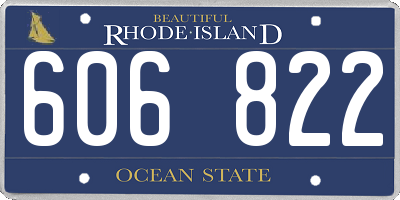 RI license plate 606822