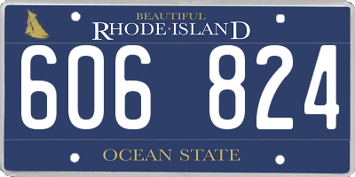 RI license plate 606824