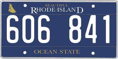 RI license plate 606841