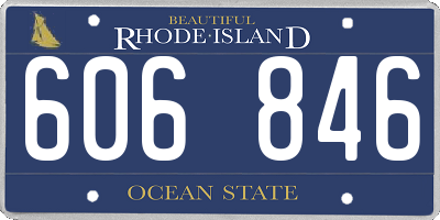 RI license plate 606846