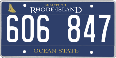 RI license plate 606847