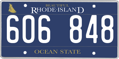 RI license plate 606848